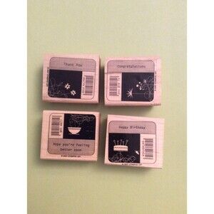 INVENTORY REDUCTION SALE. Stampin' Up! Best Bar Codes Set 4 Rubber Stamps B39